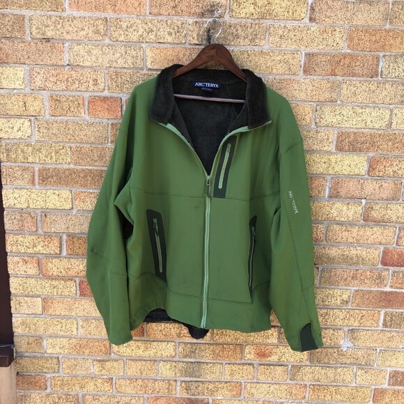 Vintage Arc'Teryx Polartec Fleece Lined Jacket XXL Green - Picture 8 of 13